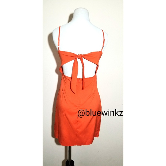 💮Orange Summer Dress - Picture 3 of 5